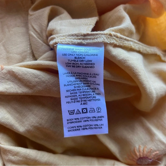 New! Free People Emory Embroidered Midi Dress Yellow nwot 22101 - Picture 8 of 10